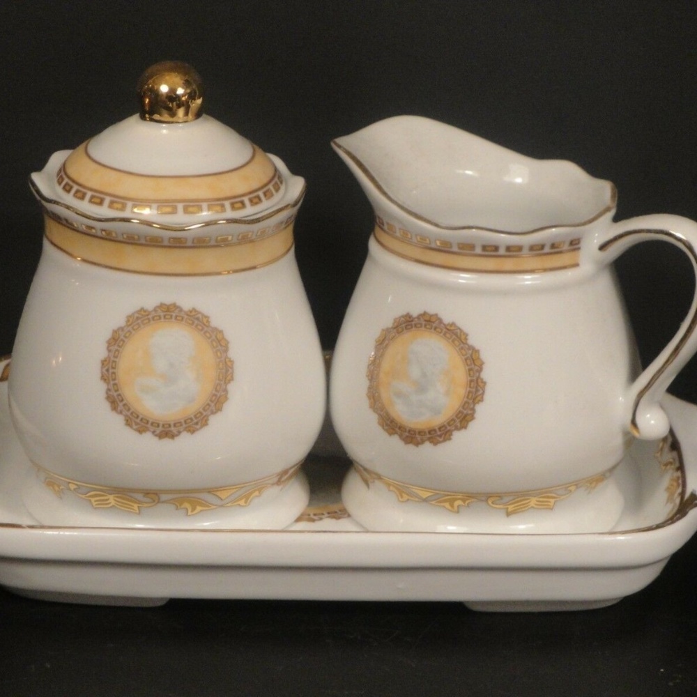 CAMEO Bavaria Germany Creamer/Sugar Bowl/Tray